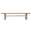 Heritage Smoked Oak Furniture Large Cross Leg Dining Bench