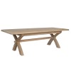 Heritage Smoked Oak Furniture Large Extending Cross Leg Dining Table