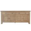 Heritage Smoked Oak Furniture 2 Drawer 4 Door Sideboard