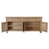 Heritage Smoked Oak Furniture 2 Drawer 4 Door Sideboard