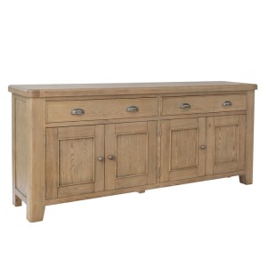 Heritage Smoked Oak Furniture 2 Drawer 4 Door Sideboard