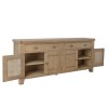 Heritage Smoked Oak Furniture 2 Drawer 4 Door Sideboard