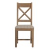 Heritage Smoked Oak Furniture Natural Cross Back Dining Chair (Pair)