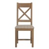 Heritage Smoked Oak Furniture Natural Cross Back Dining Chair (Pair)