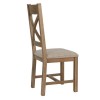 Heritage Smoked Oak Furniture Natural Cross Back Dining Chair (Pair)