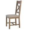 Heritage Smoked Oak Furniture Natural Cross Back Dining Chair (Pair)