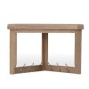 Heritage Smoked Oak Furniture Corner Coat Rack with Mirror