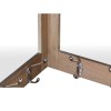 Heritage Smoked Oak Furniture Corner Coat Rack with Mirror