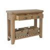 Heritage Smoked Oak Furniture 2 Drawer Console Table