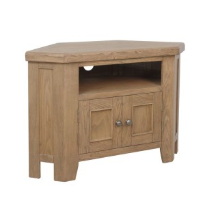 Heritage Smoked Oak Furniture Corner TV Unit