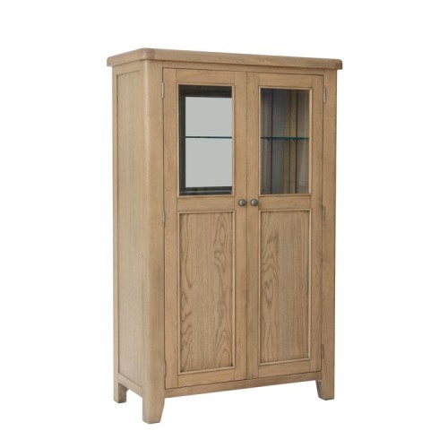 Heritage Smoked Oak Furniture 2 Door Drinks Cabinet