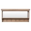 Heritage Smoked Oak Furniture Coat Rack with Mirror