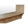 Heritage Smoked Oak Furniture Coat Rack with Mirror