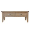 Heritage Smoked Oak Furniture Large Coffee Table with 2 Drawers