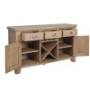 Heritage Smoked Oak Furniture 3 Drawer 2 Door Sideboard