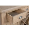 Heritage Smoked Oak Furniture 3 Drawer 2 Door Sideboard