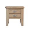 Heritage Smoked Oak Furniture 2 Drawer Lamp Table