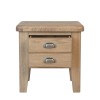 Heritage Smoked Oak Furniture 2 Drawer Lamp Table