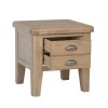 Heritage Smoked Oak Furniture 2 Drawer Lamp Table