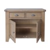 Heritage Smoked Oak Furniture 2 Drawer 2 Door Sideboard