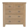Heritage Smoked Oak Furniture 2 Over 3 Chest of Drawers