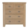 Heritage Smoked Oak Furniture 2 Over 3 Chest of Drawers