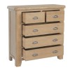 Heritage Smoked Oak Furniture 2 Over 3 Chest of Drawers