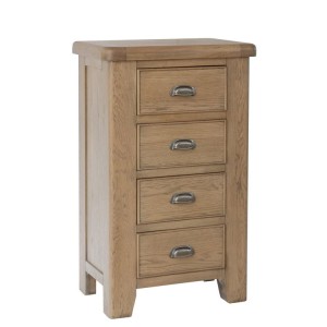 Heritage Smoked Oak Furniture 4 Drawer Chest of Drawers