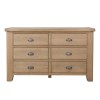 Heritage Smoked Oak Furniture 6 Drawer Chest of Drawers