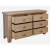 Heritage Smoked Oak Furniture 6 Drawer Chest of Drawers