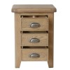 Heritage Smoked Oak Furniture Small Bedside Cabinet