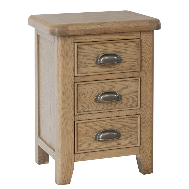 Heritage Smoked Oak Furniture Small Bedside Cabinet