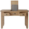 Heritage Smoked Oak Furniture 3 Drawer Dressing Table