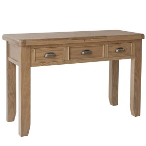 Heritage Smoked Oak Furniture 3 Drawer Dressing Table
