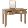 Heritage Smoked Oak Furniture 3 Drawer Dressing Table