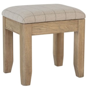 Heritage Smoked Oak Furniture Dressing Table Stool