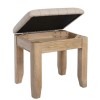 Heritage Smoked Oak Furniture Dressing Table Stool