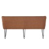 Metro Industrial Furniture Tan Leather Studded Back Bench 180cm MET18-TAN