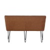 Metro Industrial Furniture Tan Leather Studded Back Bench 140cm MET19-TAN