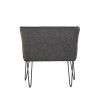 Metro Industrial Furniture Grey Leather Studded Back Bench 90cm MET20-GR