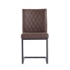 Metro Industrial Furniture Brown Diamond Quilted Dining Chair (Pair)