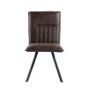 Metro Industrial Furniture Brown Leather Dining Chair (Pair)