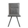 Metro Industrial Furniture Grey Leather Dining Chair (Pair)