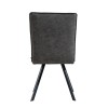 Metro Industrial Furniture Grey Leather Dining Chair (Pair)