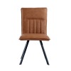 Metro Industrial Furniture Tan Leather Dining Chair (Pair)