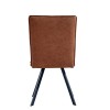 Metro Industrial Furniture Tan Leather Dining Chair (Pair)