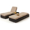 Maze Rattan Garden Furniture Orlando Brown Sunlounger Set