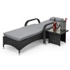 Maze Rattan Garden Furniture Florida Grey Sunlounger Set