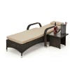 Maze Rattan Garden Furniture Florida Brown Sunlounger Set