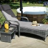 Maze Rattan Garden Furniture Florida Grey Sunlounger Set